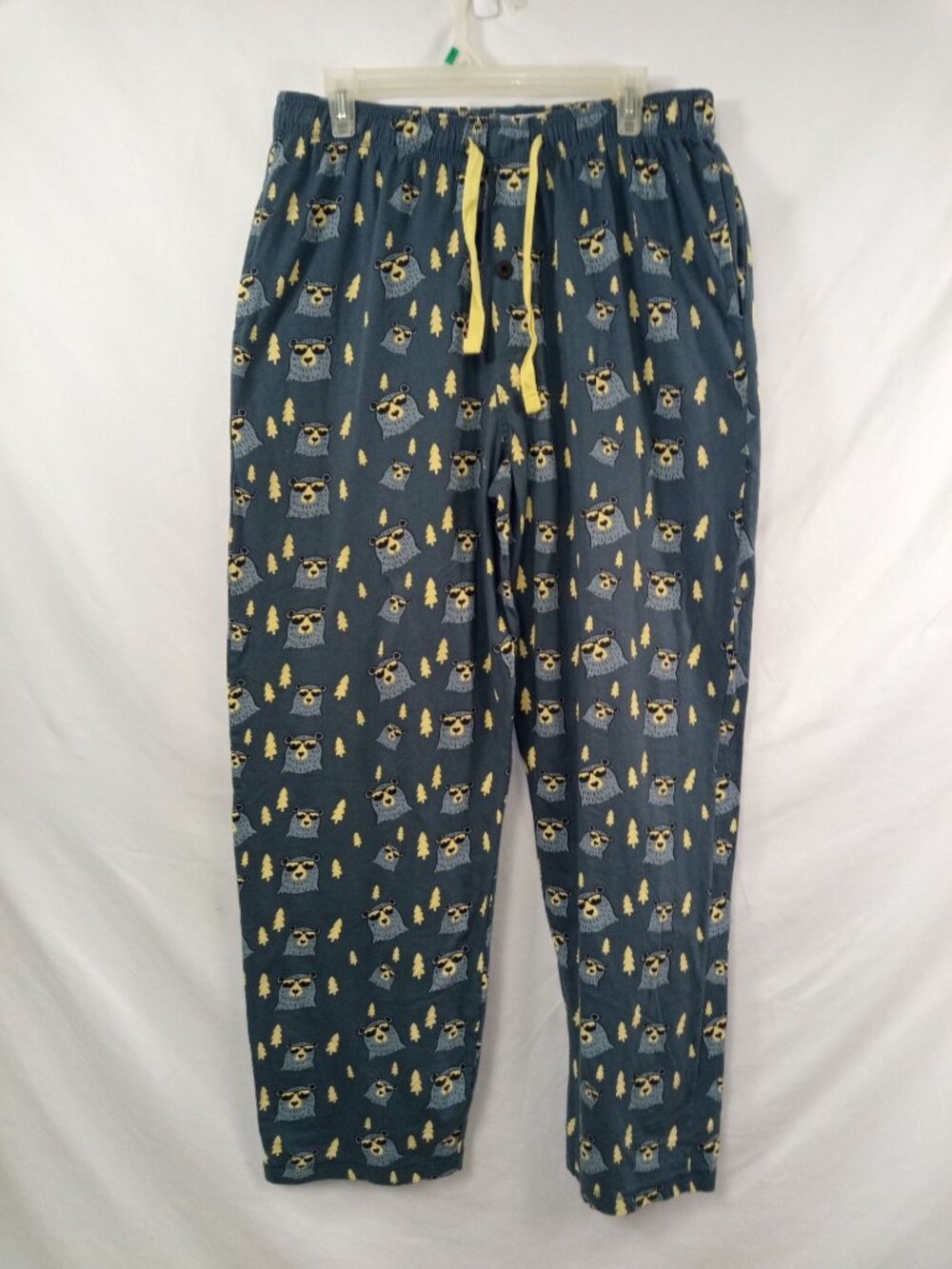 Beantown Men's Blue/Grey/Yellow Pajamas Bottoms Size Large